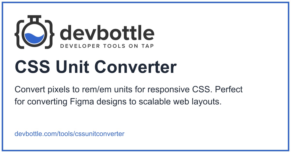 CSS Unit Converter | DevBottle