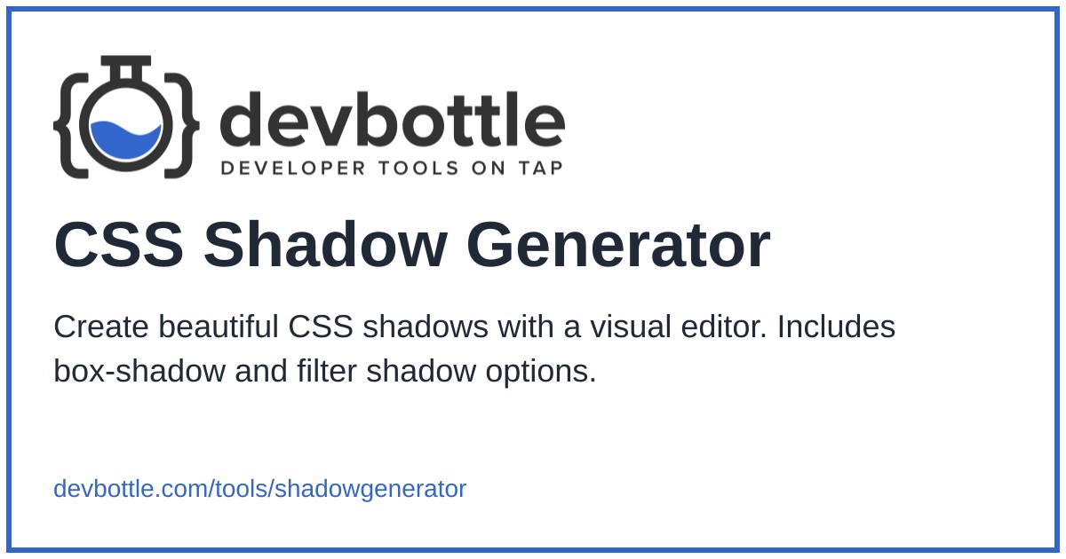 CSS Shadow Generator | DevBottle